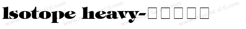 lsotope heavy字体转换